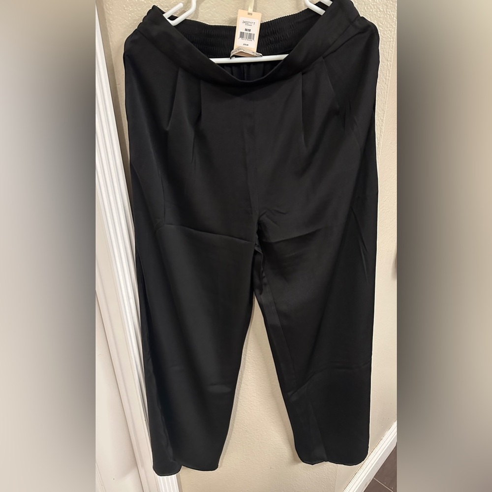 NWT Black Tape_ Brand Wide Leg Women's Dress satin Pants Size Medium
